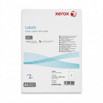 Etichete autoadezive Xerox A4 albe 210x297 mm 100 coli imprimanta laser inkjet